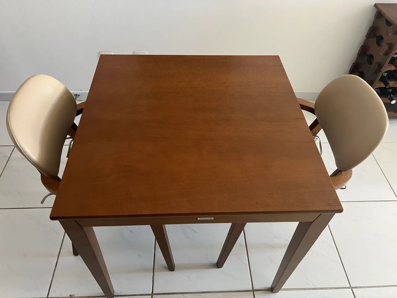 Mesa com cadeiras madeira tramontina