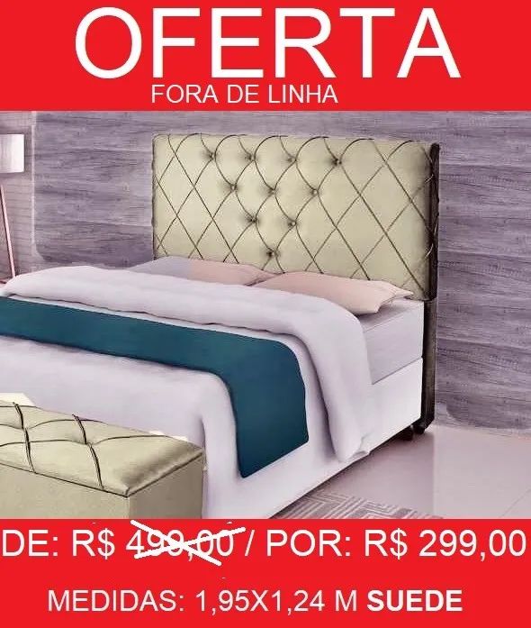Cabeceira estofada para cama king - super oferta