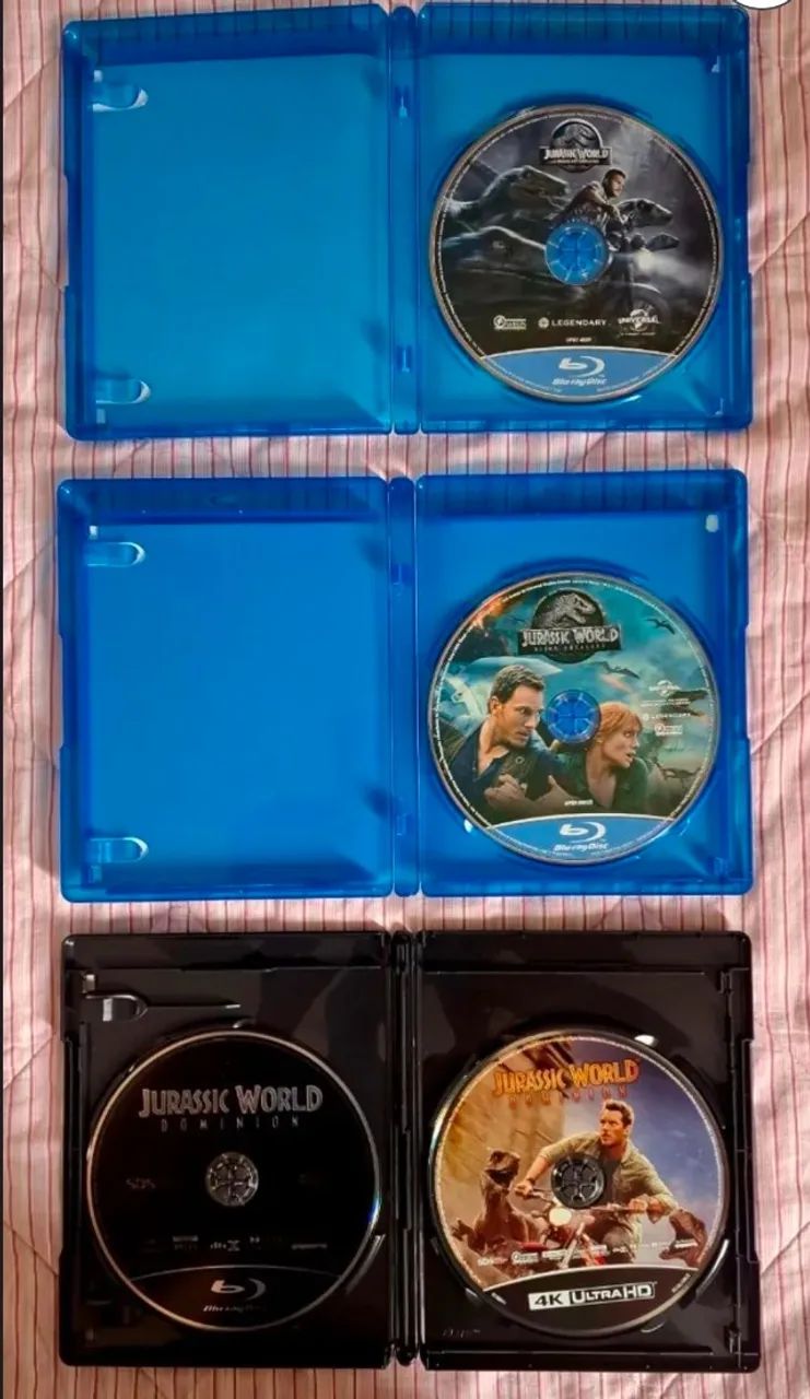 Blu-rays Jurassic World, Reino Ameaçado e Domínio  - Foto 2