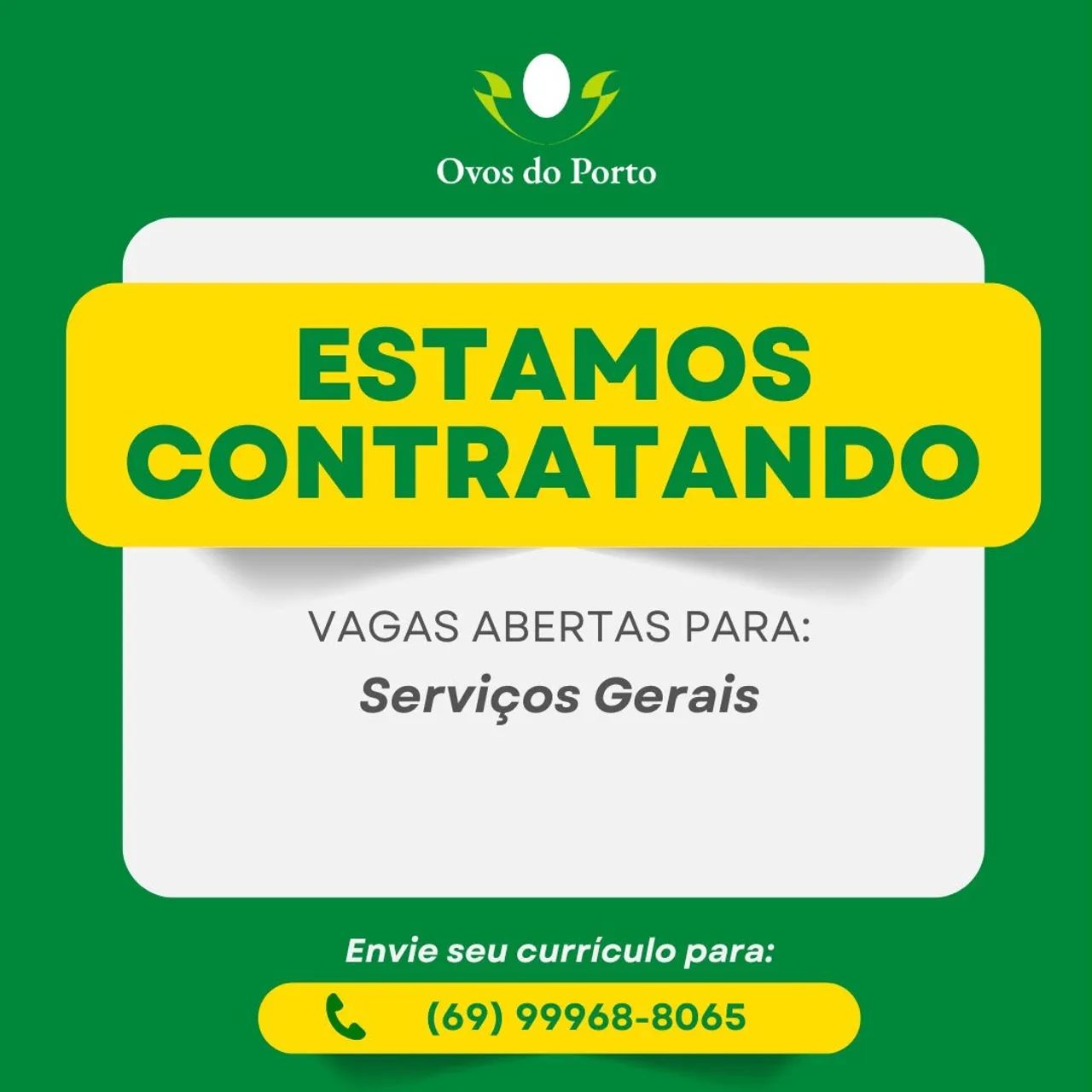 Vaga para serviços gerais 