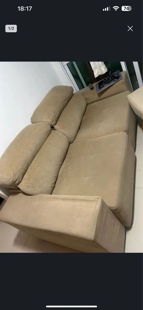 Sofá valor baixo para vender hoje, em bom estado 