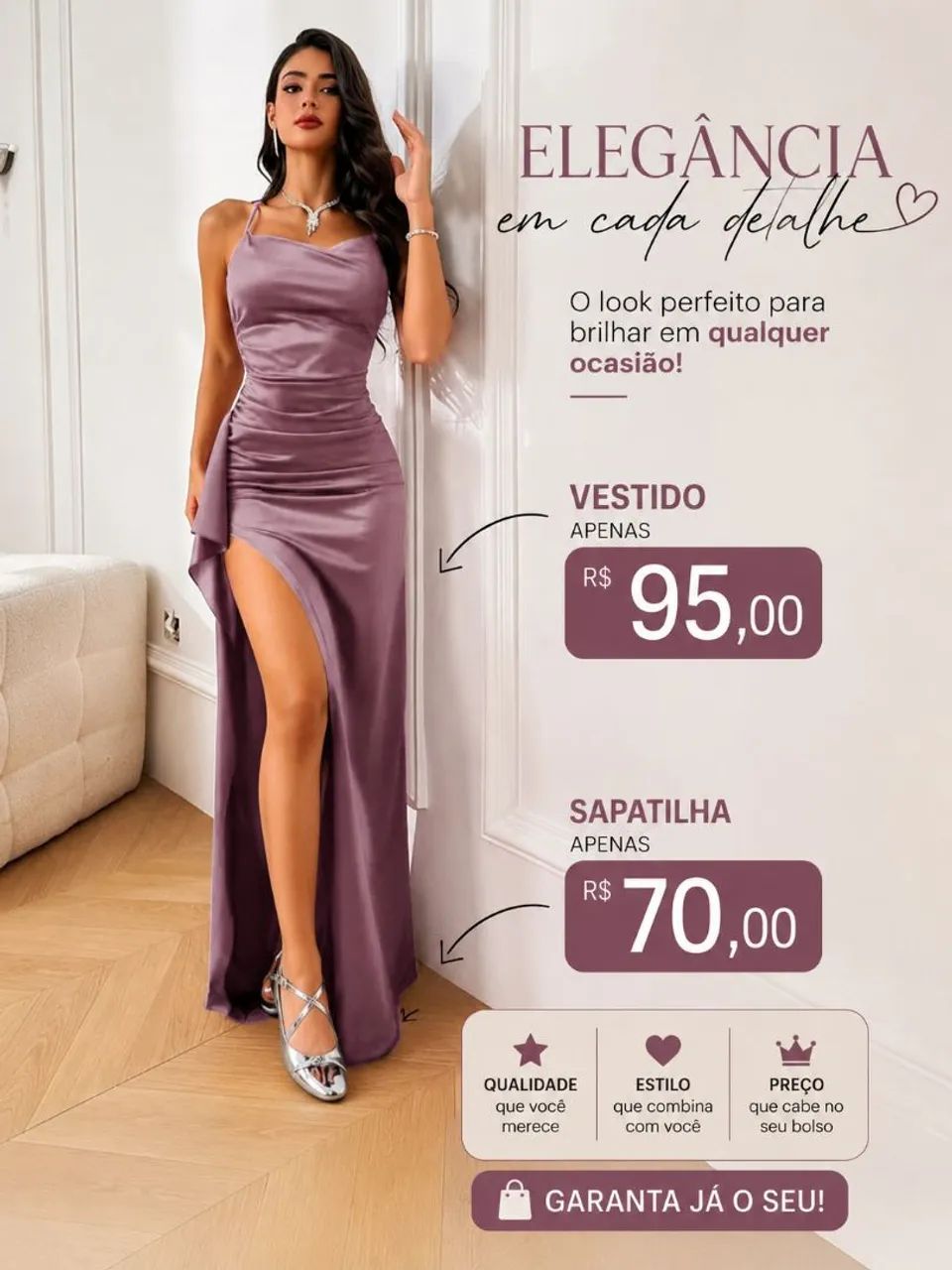 Vestido e sapatilha