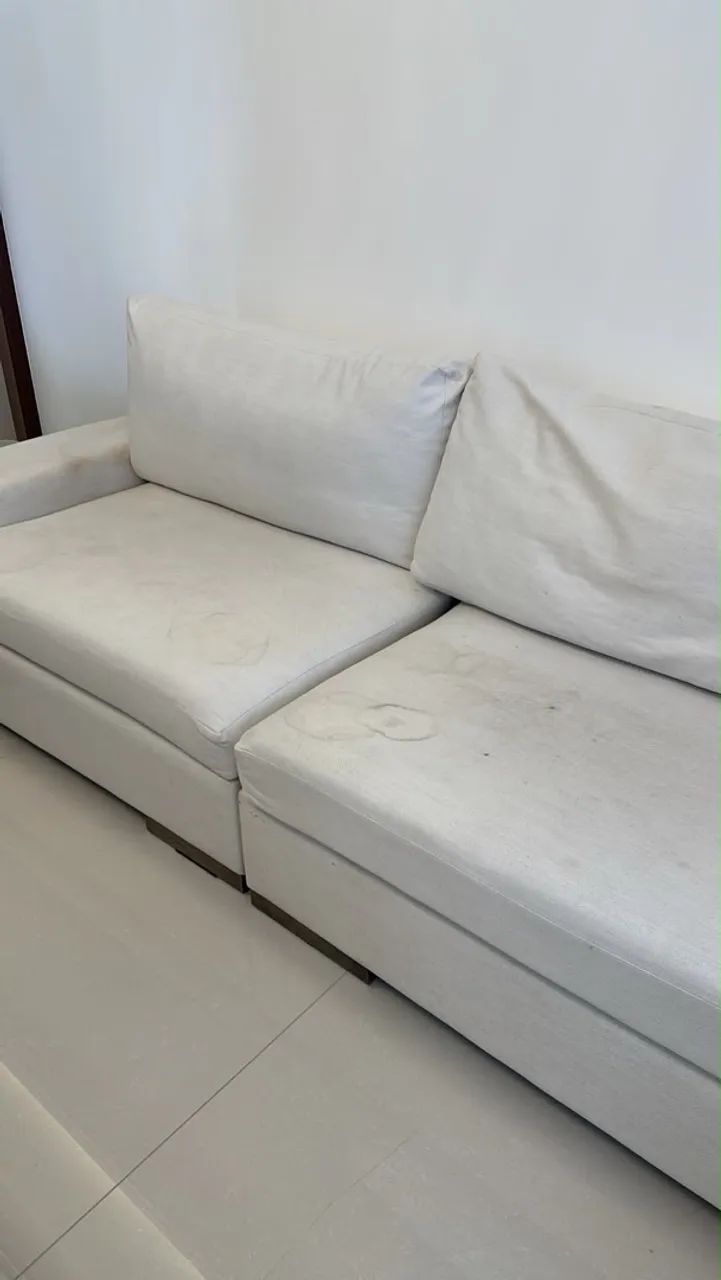 Sofá de canto modular em L + puff, marca Sierra - Foto 4