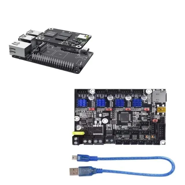Kit Klipper BIGTREETECH BTT CB1 E Adaptador Pi4B SKR Mini E3 V2 MicroSD 32Gb Para Impresso