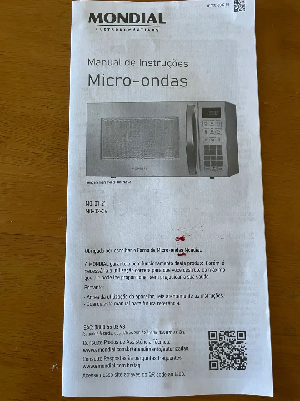 Microondas Mondial 34 Litros (sem uso)