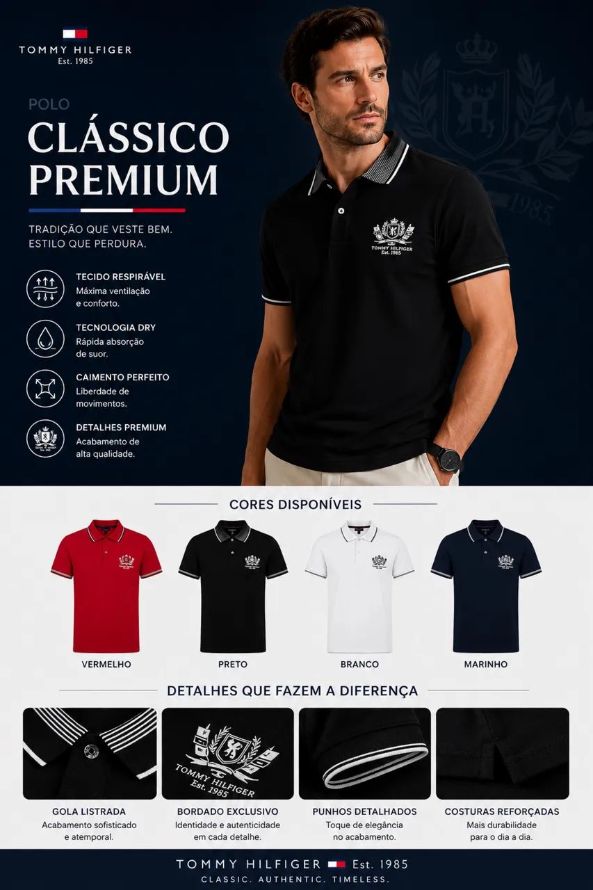 Camisa Gola Polo Tommy