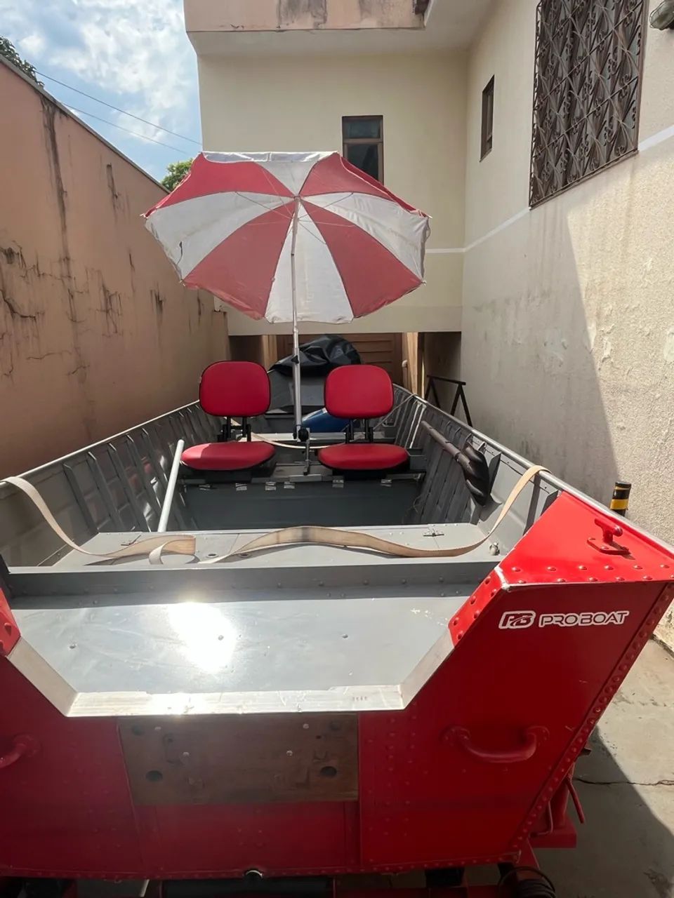 Barco carreta e motor 30hp com partida  - Foto 4