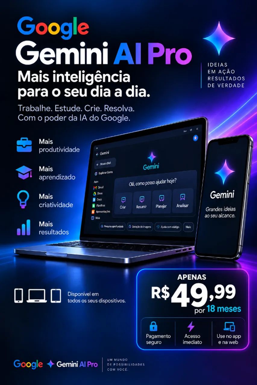 Google Gemini AI Pro + 5 TB