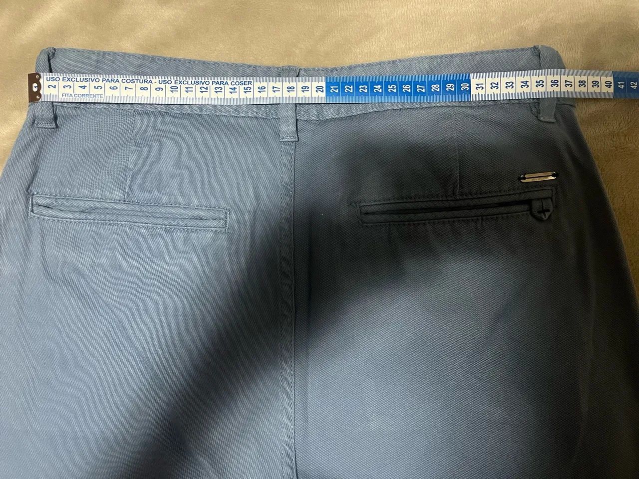 Calça Zara sarja azul 38 - Foto 3