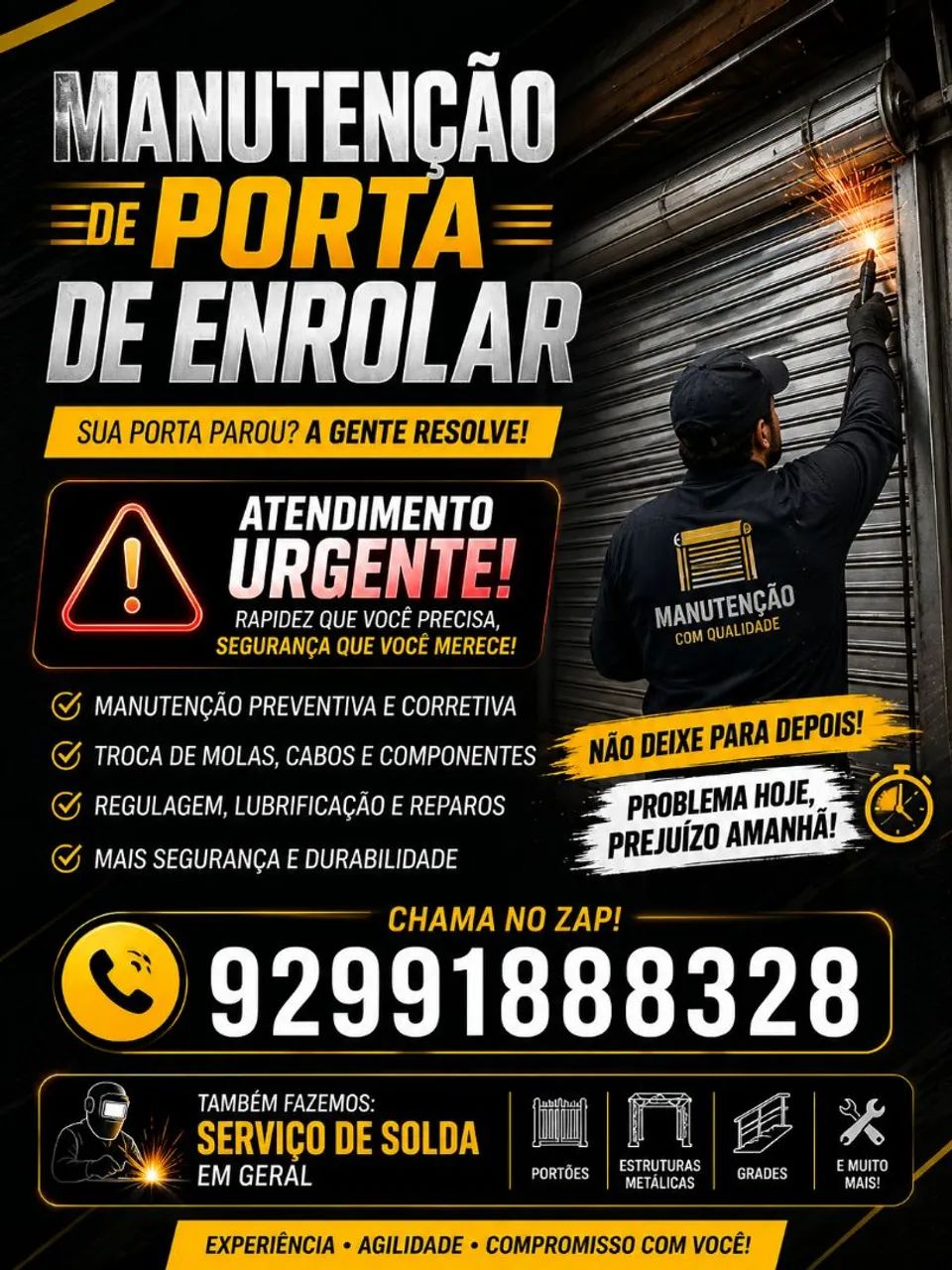 Manutenção e conserto de porta de enrolar  - Foto 3
