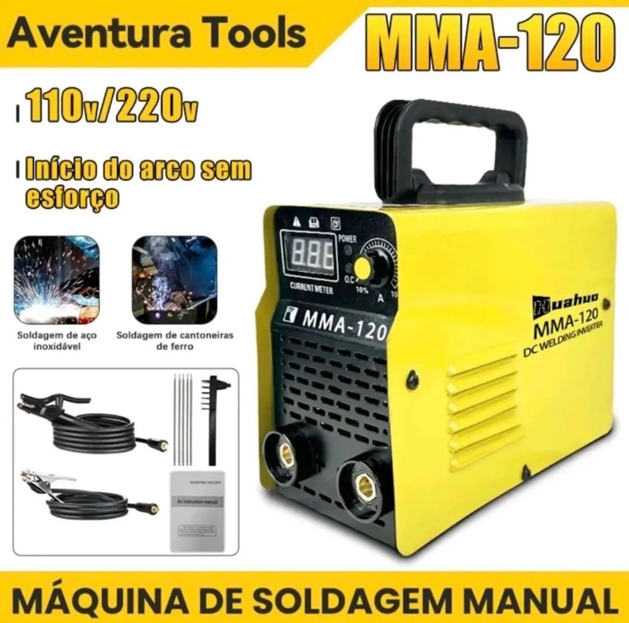 MÁQUINA DE SOLDA MMA 120 bivolt - Foto 6
