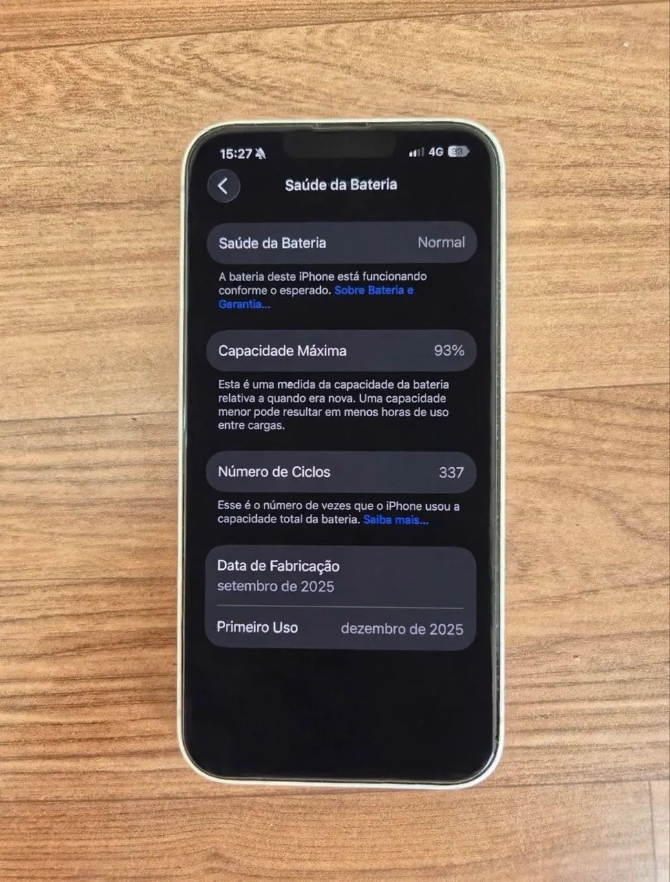 iPhone 16e 128GB Branco - 93% Bateria - Impecável` - Foto 3