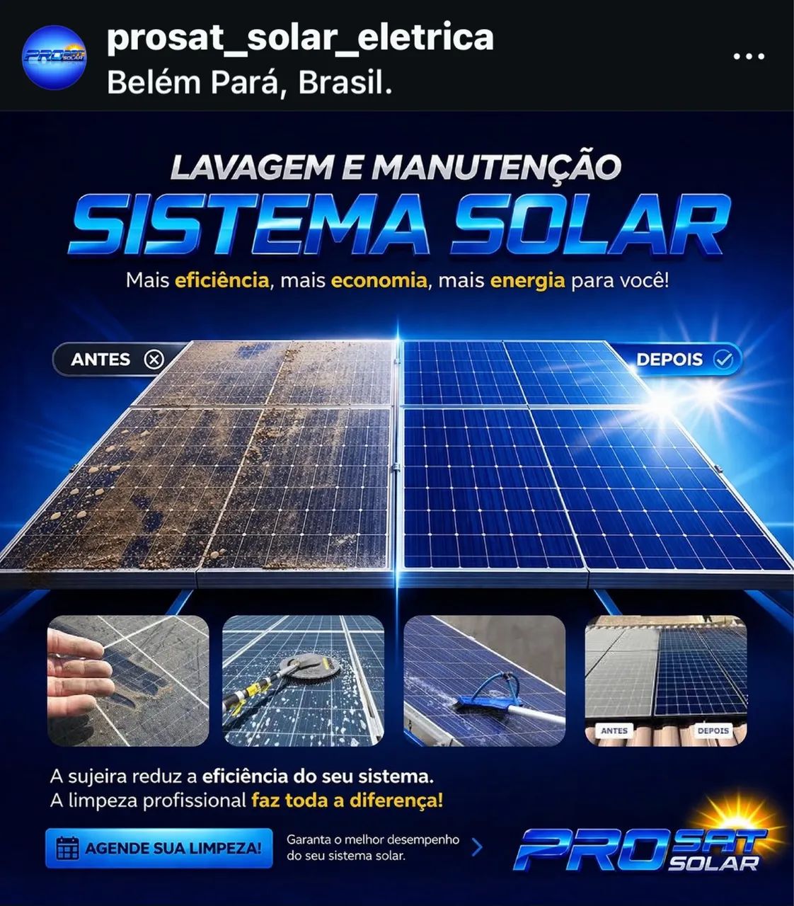 Manutenção de sistema solar 