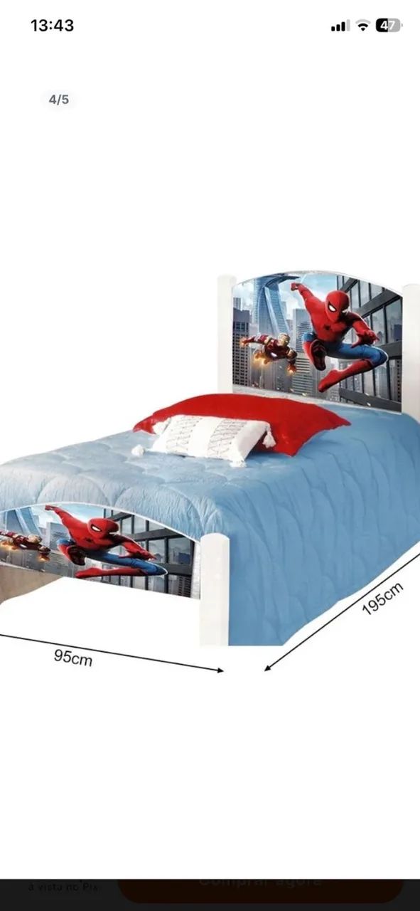 Cama de solteiro semi nova