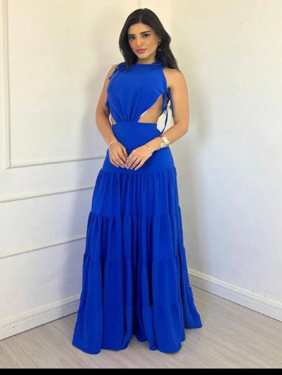 Vestido de Festa Azul M - Foto 4