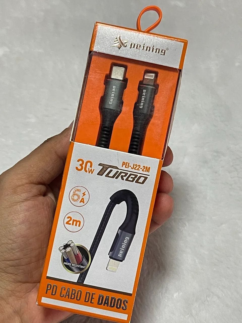 Cabo De Dados PEINING PEI-J22-2M - Tipo C, IPhone USB - Foto 4