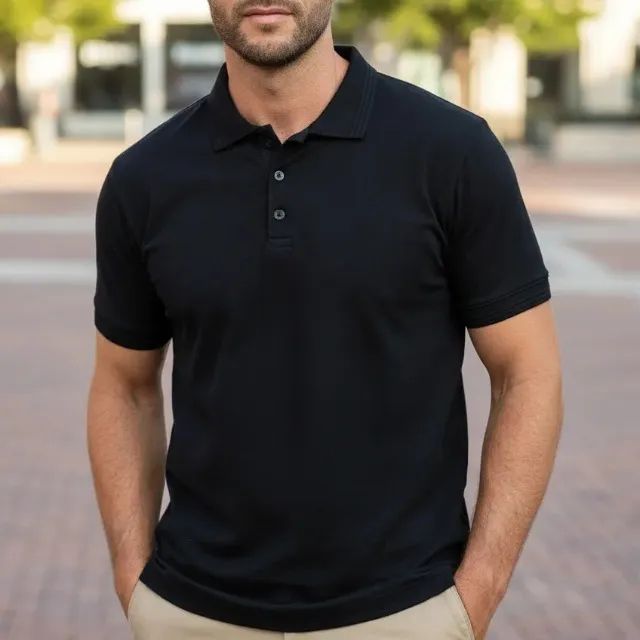 Camisa polo Aramis em malha de algodão peruano premium 