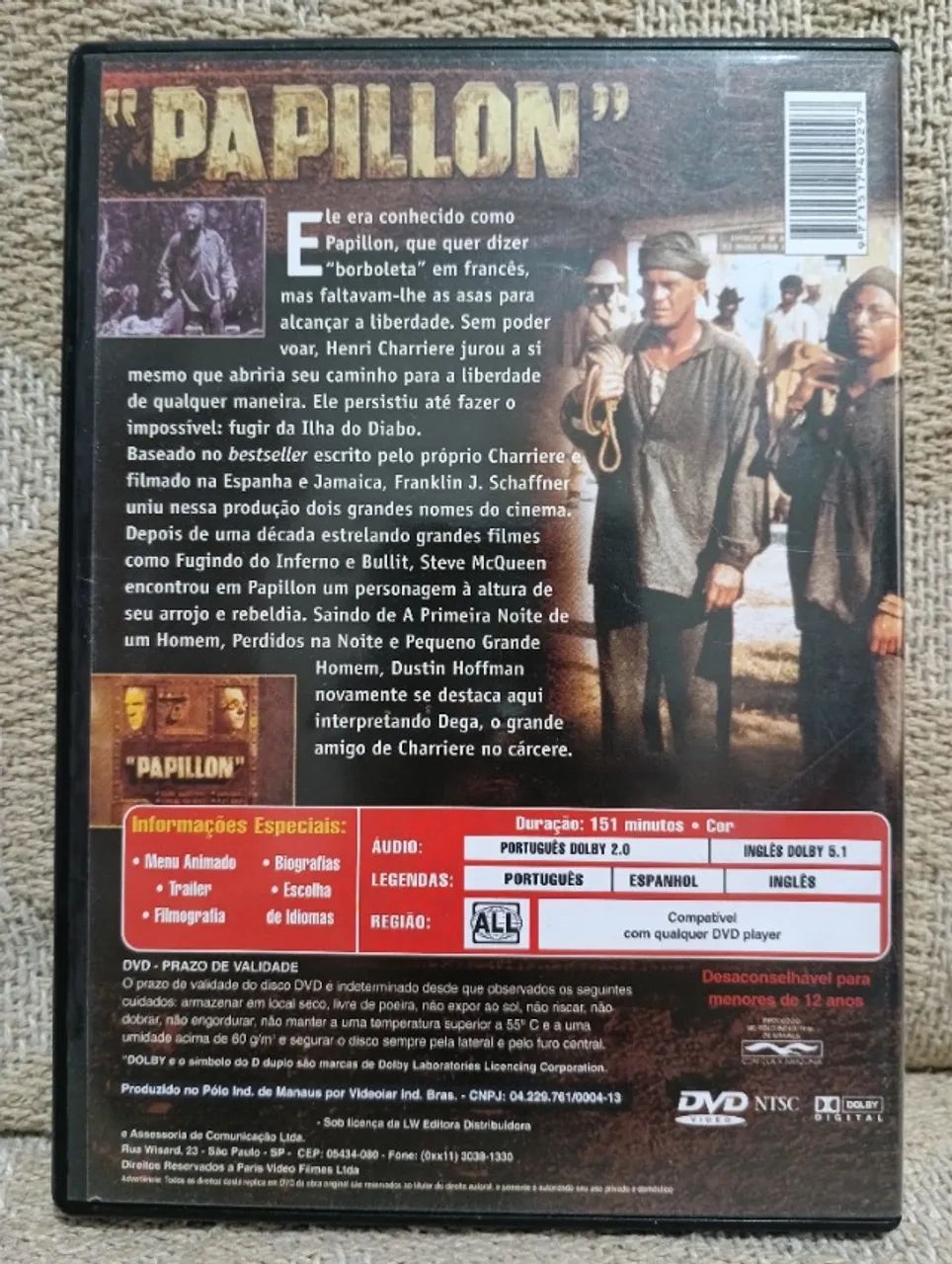 DVD Original Papillon - Foto 3