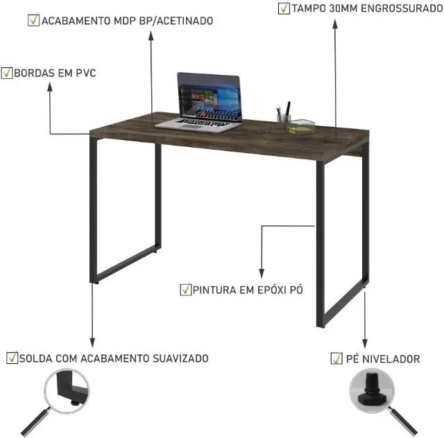Mesa para Escritório 1,20m - Lacrado - Foto 2