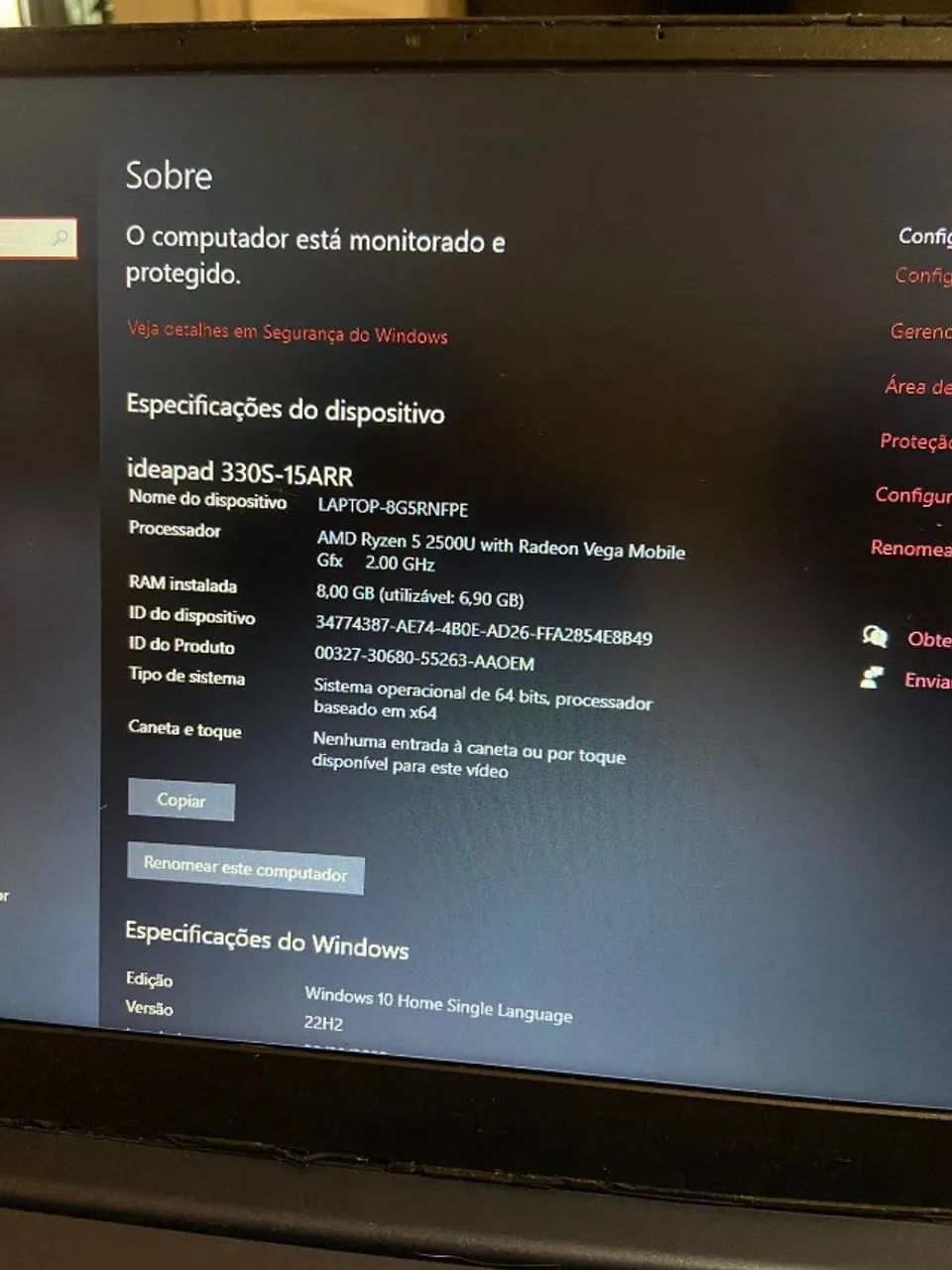 Notebook Lenovo Ideapad