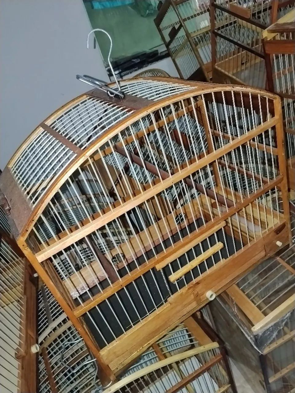 Gaiola artesanal para pássaro grande e pequeno. - Foto 3