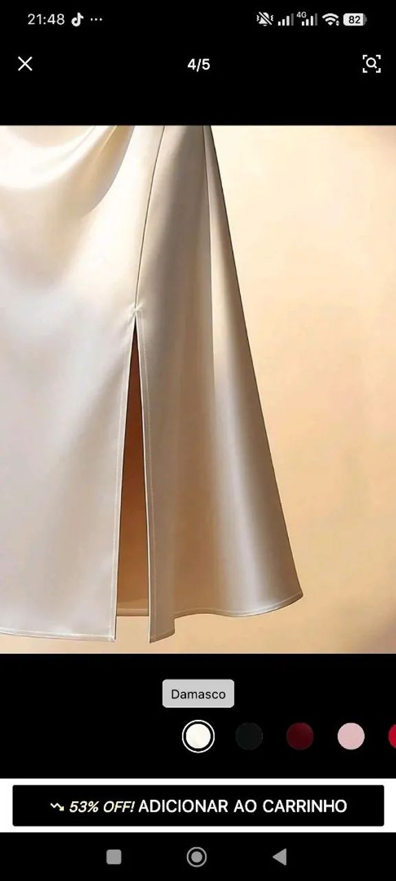 Vestido longo de cetim  - Foto 5
