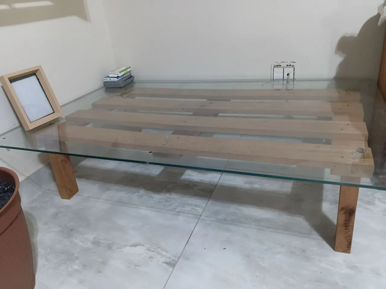Mesa de centro artesanal de pallet