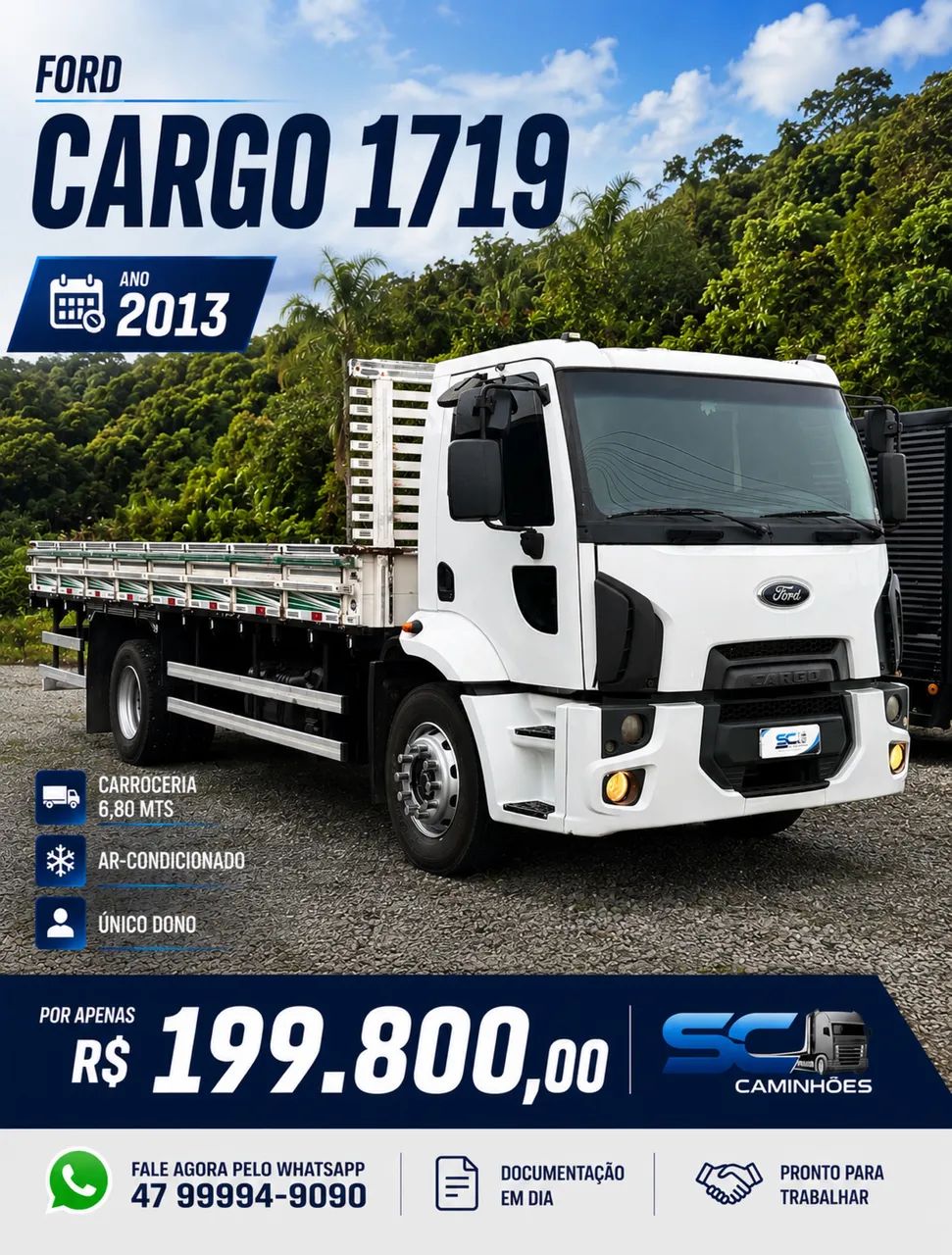 Ford Cargo 1719 Completo Carroceria 6,80 mts