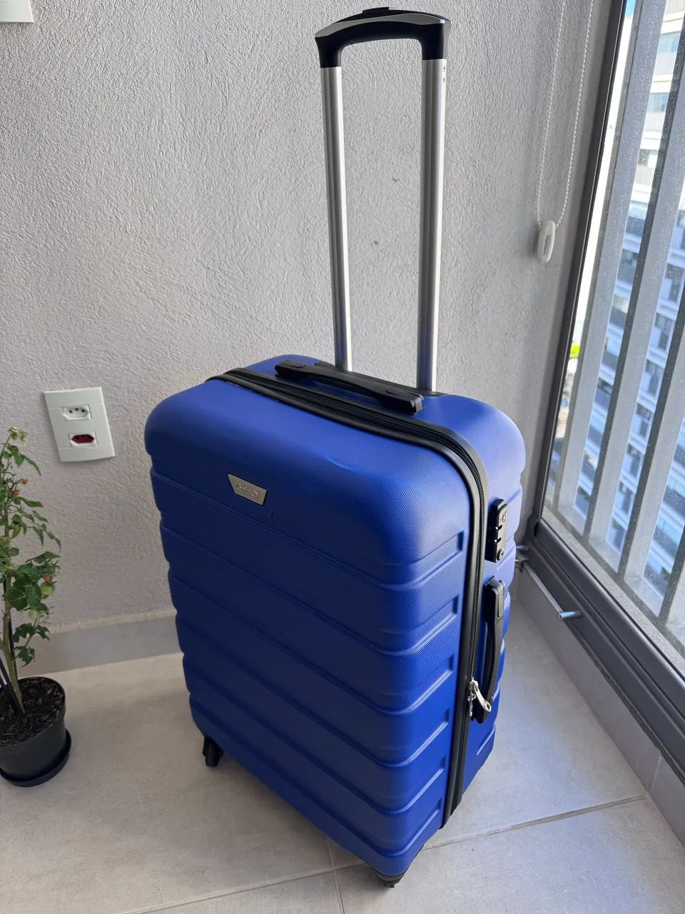 Mala Média Importada Coolife Rígida Azul (Cadeado TSA e Rodas 360°)