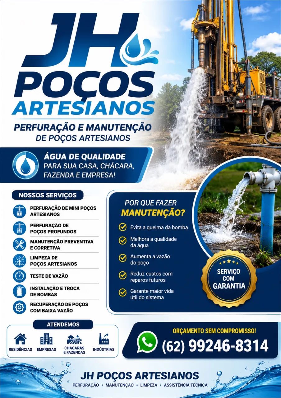 Manutenção em poços artesianos 
