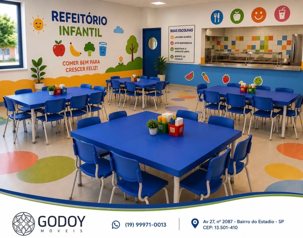 Conjunto Refeitório escolar , infantil e Adulto