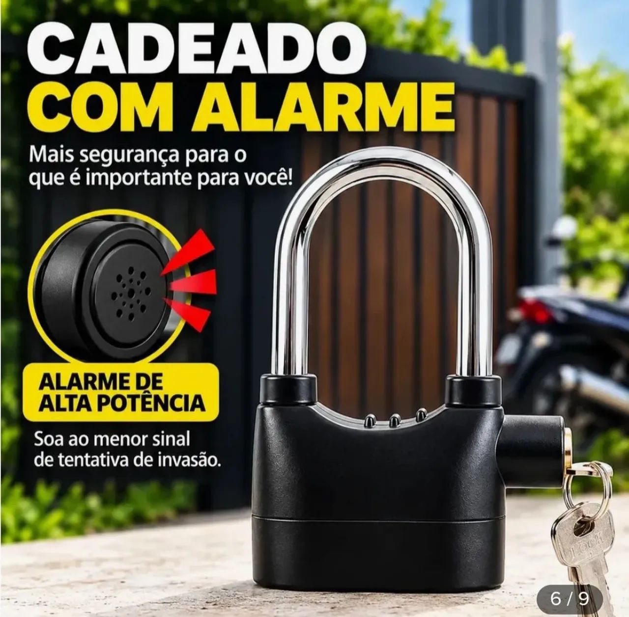 Cadeado com Alarme Sonoro - Foto 4