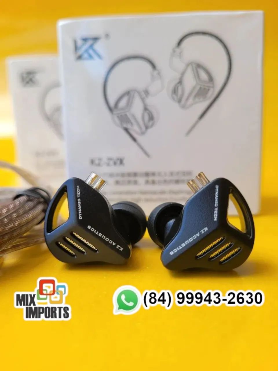 Fone de Ouvido Kz Zvx Retorno Ponto Headphone (Novo)  - Foto 3