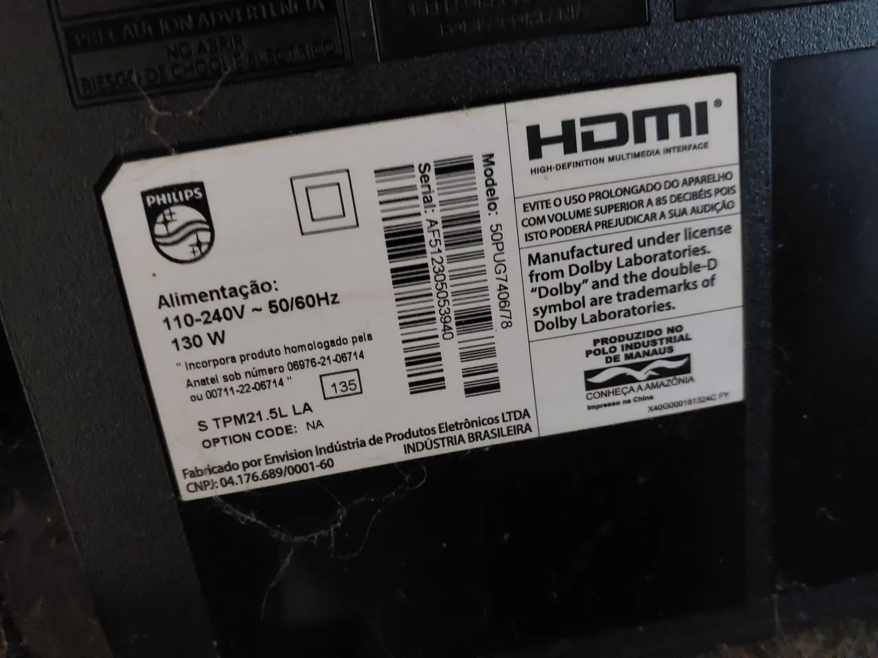 Smat tv philips 50 polegadas SEM IMAGEM - Foto 3