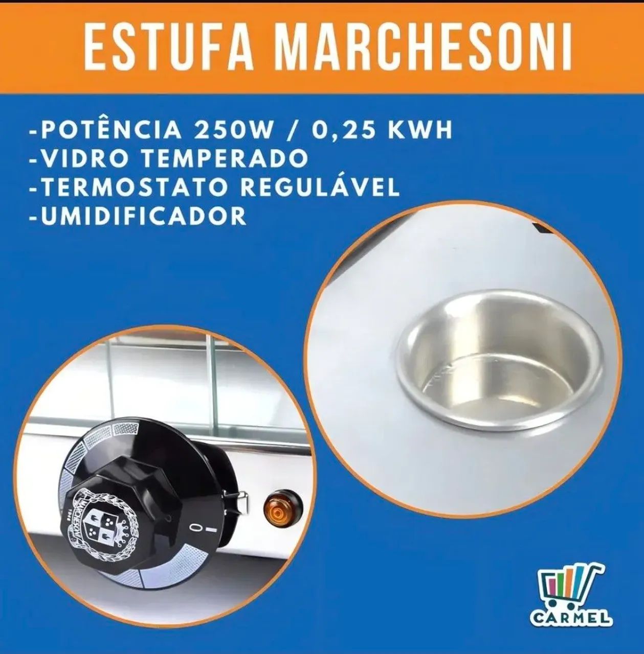 Estufa Para Salgados Ouro Curva 5 Bandejas Ef.2.052 Marchesoni 220v - Foto 3
