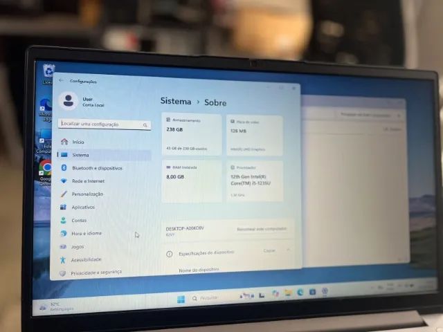 Notebook Lenovo ideapad 3i i5 12 th  - Foto 3