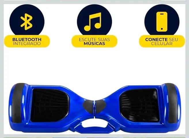 Hoverboard Skate Elétrico 6.5" com Led e Bluetooth Brinovar - Foto 5