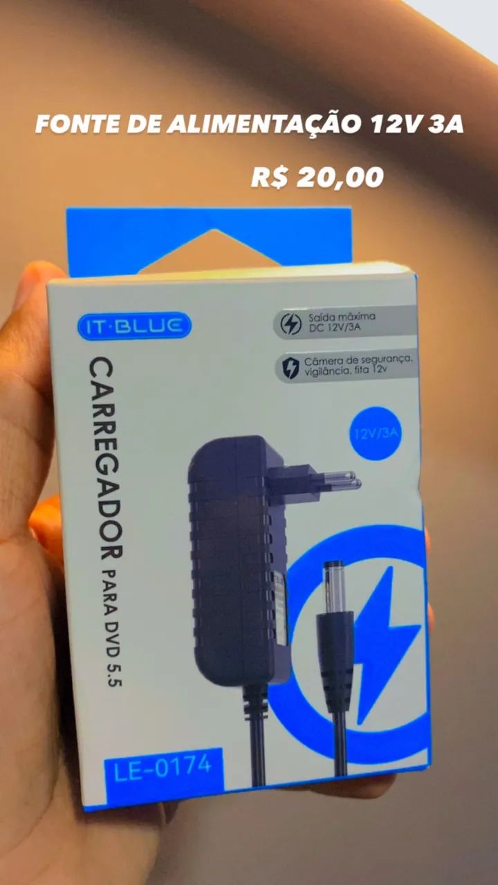Fonte de alimentação 12v 3a