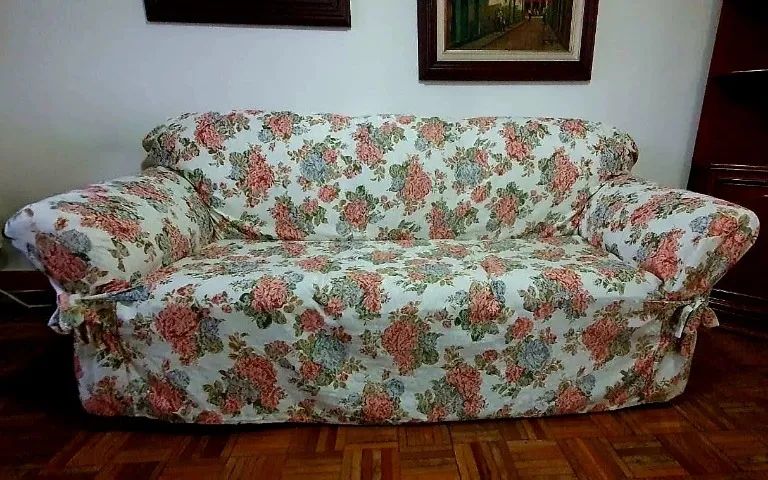 Sofa 3 lugares estampado