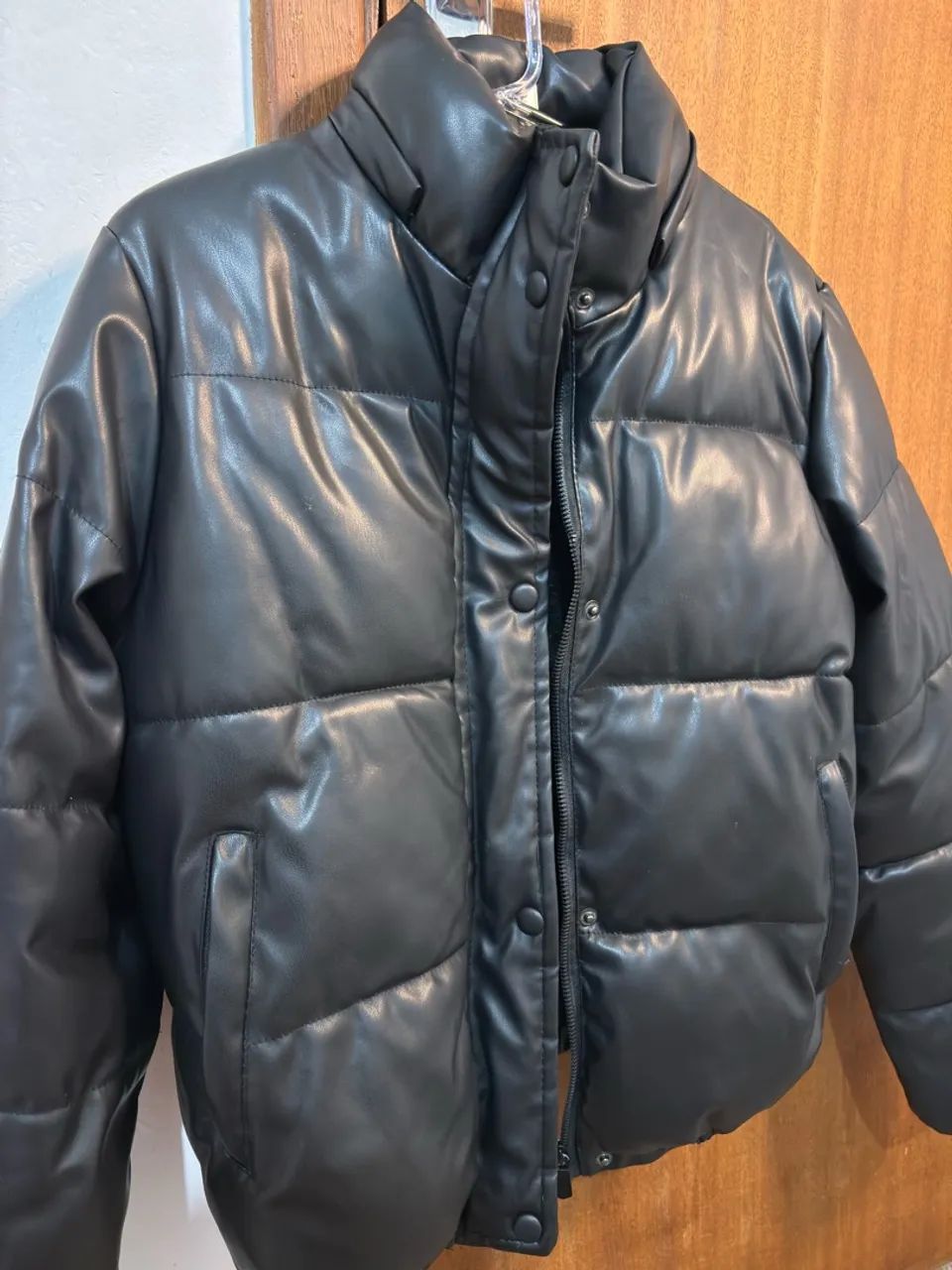 Jaqueta puffer feminina preta