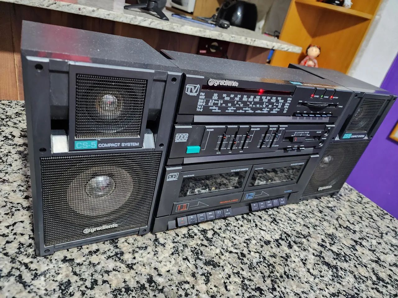 Micro System Boombox Gradiente CS-5 Duble Cassette ( Desapego) - Foto 3
