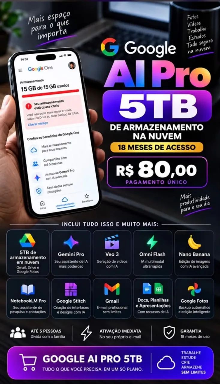 Licença Gemini PRO 18 meses 