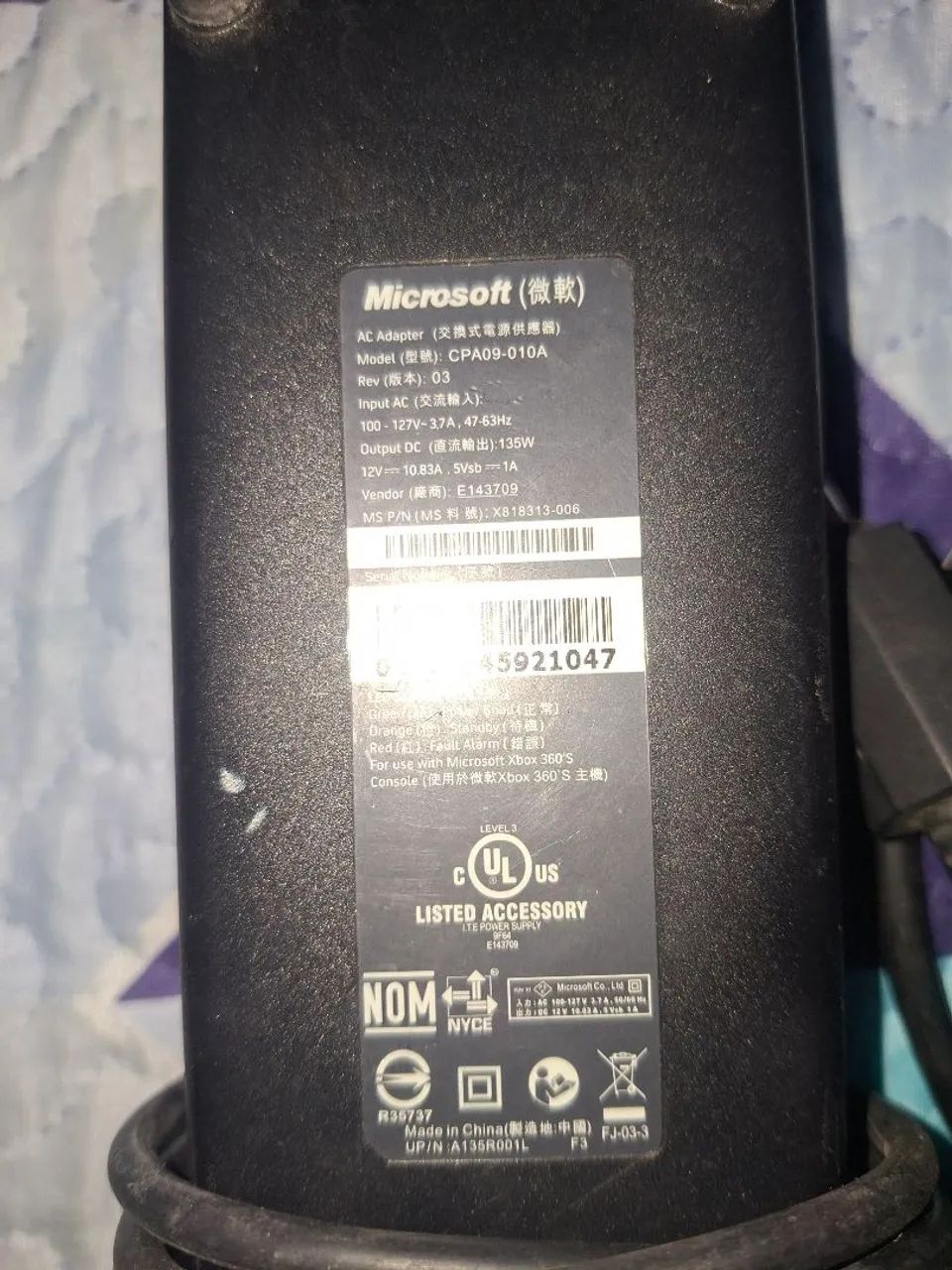Fonte original xbox 360, 110V - Foto 4