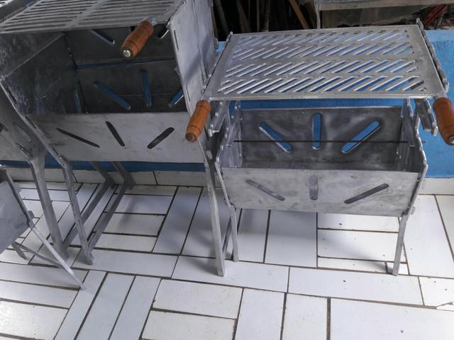 Churrasqueira G aberta de aluminio