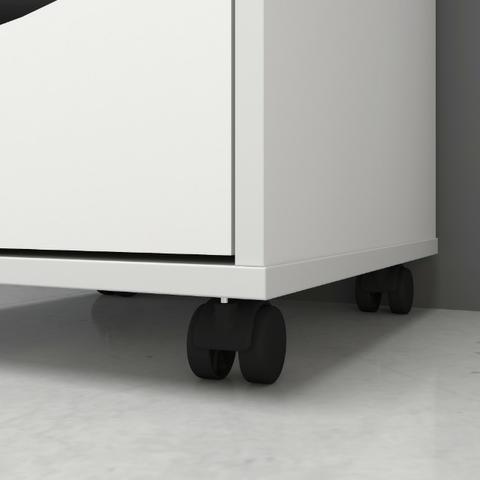 Gaveteiro 3 gavetas 100% Mdf com chaves cor branco - Foto 4