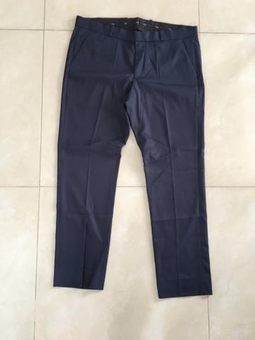 Calça de Alfaiataria - Azul Marinho - Foto 2