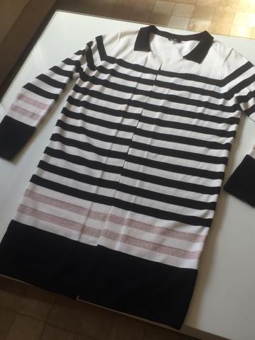 Cardigan Alongado (88cm)de Malha Listrado, tamanho M, - Foto 6