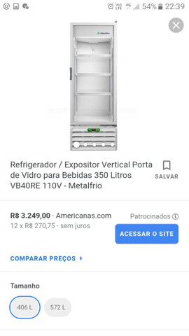 Expositor Refrigerador MetalFrio VB40RE2001