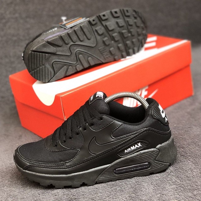 nike air max 90 premium triple black