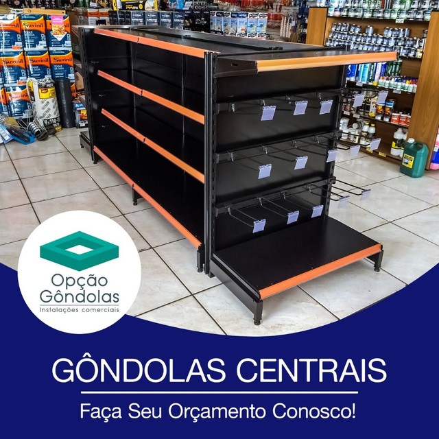 Gôndolas Centrais - Prateleiras Novas